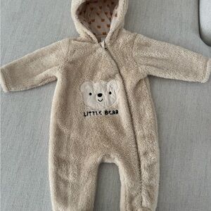Adorable Bear Beige Kids Footie